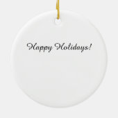 Amerikaanse vlag rode witte spinkelaar keramisch ornament (Achterkant)