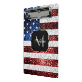 Amerikaanse vlag rode witte spinkelaar mini klembord (Angled2)