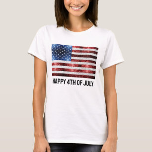 Amerikaanse vlag rode witte spinkelaar t-shirt