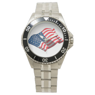 Amerikaanse vlag roestvrij horloge