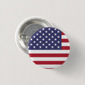 Amerikaanse vlag ronde button 3,2 cm (Voorkant /achterkant)