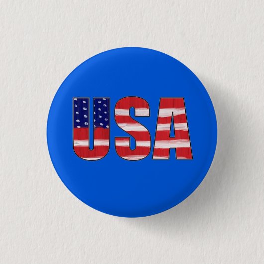 Amerikaanse vlag ronde button 3,2 cm (Voorkant)