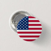 Amerikaanse vlag ronde button 3,2 cm (Voorkant /achterkant)