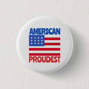 Amerikaanse vlag ronde button 3,2 cm