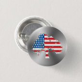 Amerikaanse vlag ronde button 3,2 cm (Voorkant /achterkant)