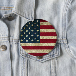 Amerikaanse vlag ronde button 4,0 cm