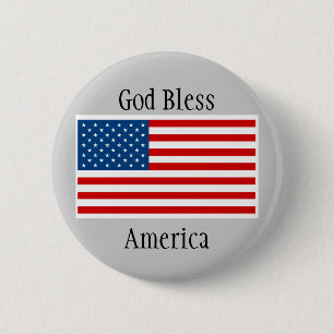 Amerikaanse vlag ronde button 5,7 cm