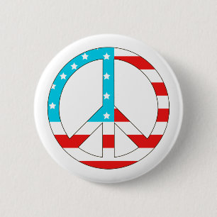 Amerikaanse vlag ronde button 5,7 cm