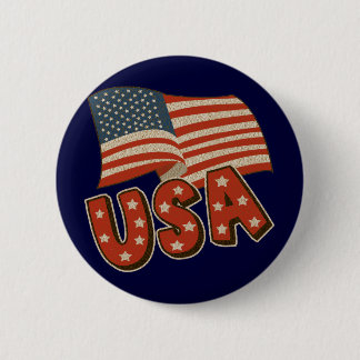 Amerikaanse vlag Ronde Button 5,7 Cm