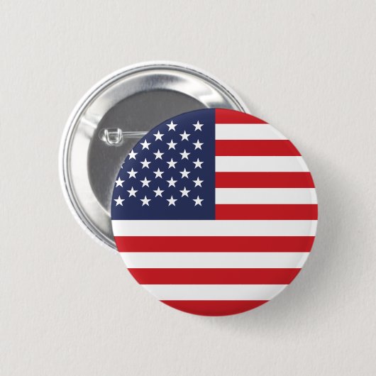 Amerikaanse vlag ronde button 5,7 cm (Voorkant /achterkant)