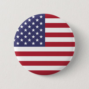 Amerikaanse vlag ronde button 5,7 cm