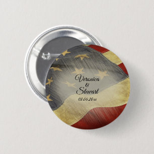 Amerikaanse vlag ronde button 5,7 cm