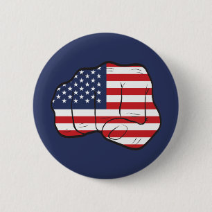 Amerikaanse vlag ronde button 5,7 cm