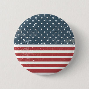 Amerikaanse vlag ronde button 5,7 cm