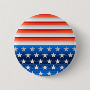 Amerikaanse vlag ronde button 5,7 cm