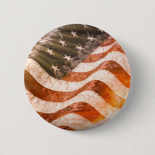 Amerikaanse vlag ronde button 5,7 cm (Voorkant)