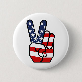 Amerikaanse vlag ronde button 5,7 cm