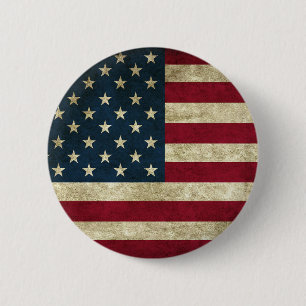 Amerikaanse vlag Ronde Button 5,7 Cm
