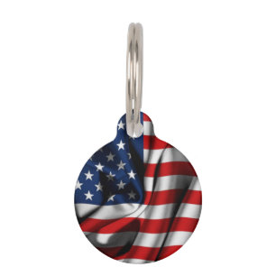 Amerikaanse Vlag Ronde Hondentag Huisdierpenning