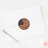 Amerikaanse vlag ronde sticker (Envelop)