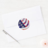 Amerikaanse vlag ronde sticker (Envelop)
