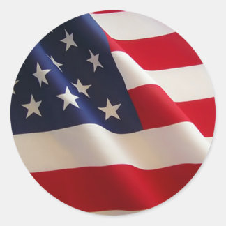 Amerikaanse vlag ronde sticker