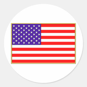 Amerikaanse vlag ronde sticker
