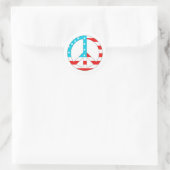 Amerikaanse vlag ronde sticker (Tas)