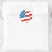 Amerikaanse vlag ronde sticker (Tas)