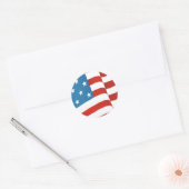 Amerikaanse vlag ronde sticker (Envelop)