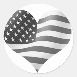 Amerikaanse vlag ronde sticker