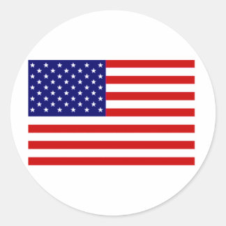 Amerikaanse vlag ronde sticker