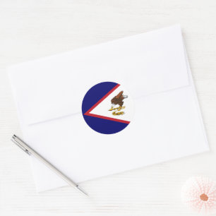 Amerikaanse vlag ronde sticker
