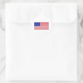 Amerikaanse vlag ronde sticker (Tas)