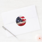 Amerikaanse vlag ronde sticker (Envelop)