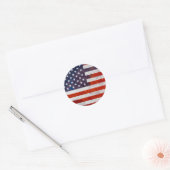 Amerikaanse vlag ronde sticker (Envelop)