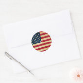  Amerikaanse vlag Ronde Sticker (Envelop)