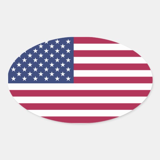Amerikaanse vlag ronde Sticker (Voorkant)