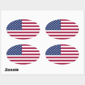Amerikaanse vlag ronde Sticker (Vel)