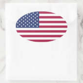 Amerikaanse vlag ronde Sticker (Tas)