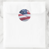 Amerikaanse vlag ronde Stickers (Tas)