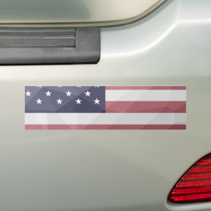 Amerikaanse vlag Rood Wit Blauw Amerika Geometrisc Bumpersticker