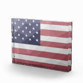 Amerikaanse vlag Rood Wit Blauw Amerika Geometrisc Fotoblokken (Rechts)