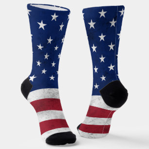 Amerikaanse vlag  rood wit blauw Amerika patriotti Sokken