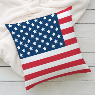 Amerikaanse Vlag Rood Wit Blauw Patriottisch Buitenkussen