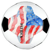 Amerikaanse vlag Rood Wit Blauw Persoonlijk Voetbal (Gedraaid)