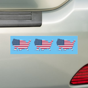 Amerikaanse vlag Rood Wit Blauw Sterren en Strepen Bumpersticker