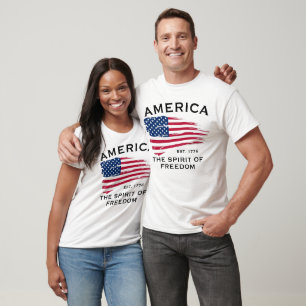 Amerikaanse Vlag Rood Wit Blauwe Strepen Sterren P T-shirt