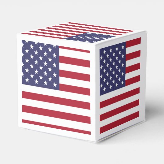 Amerikaanse vlag rood wit en blauw Amerikaans patr Bedankdoosjes (Achterkant)
