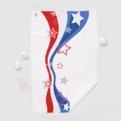 Amerikaanse vlag rood wit en blauw golfhanddoek (Insitu)